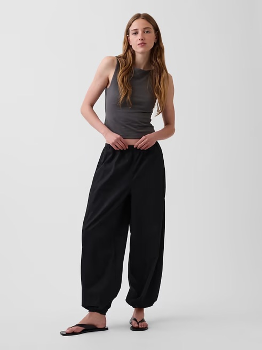 GAP Organic Cotton Poplin Easy Baggy Joggers